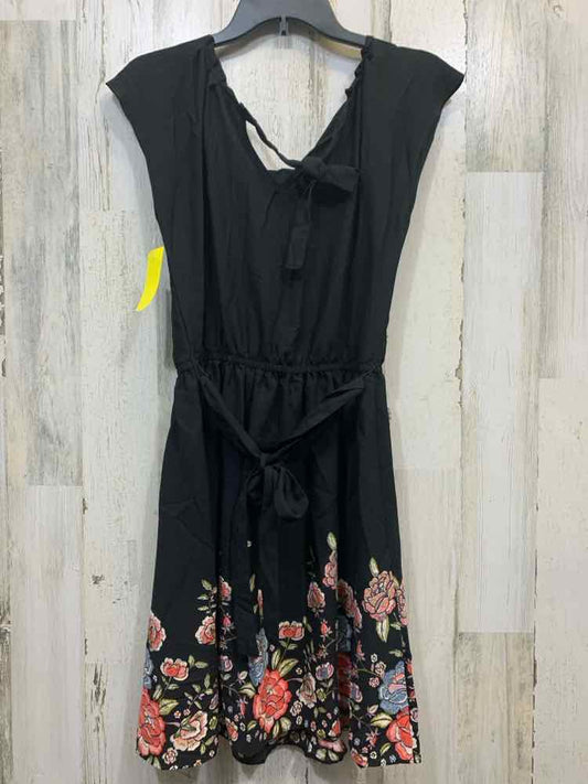 NWT LAUREN CONRAD Dresses and Skirts Size M Black Embroidered BLOUSON Dress/BLAC