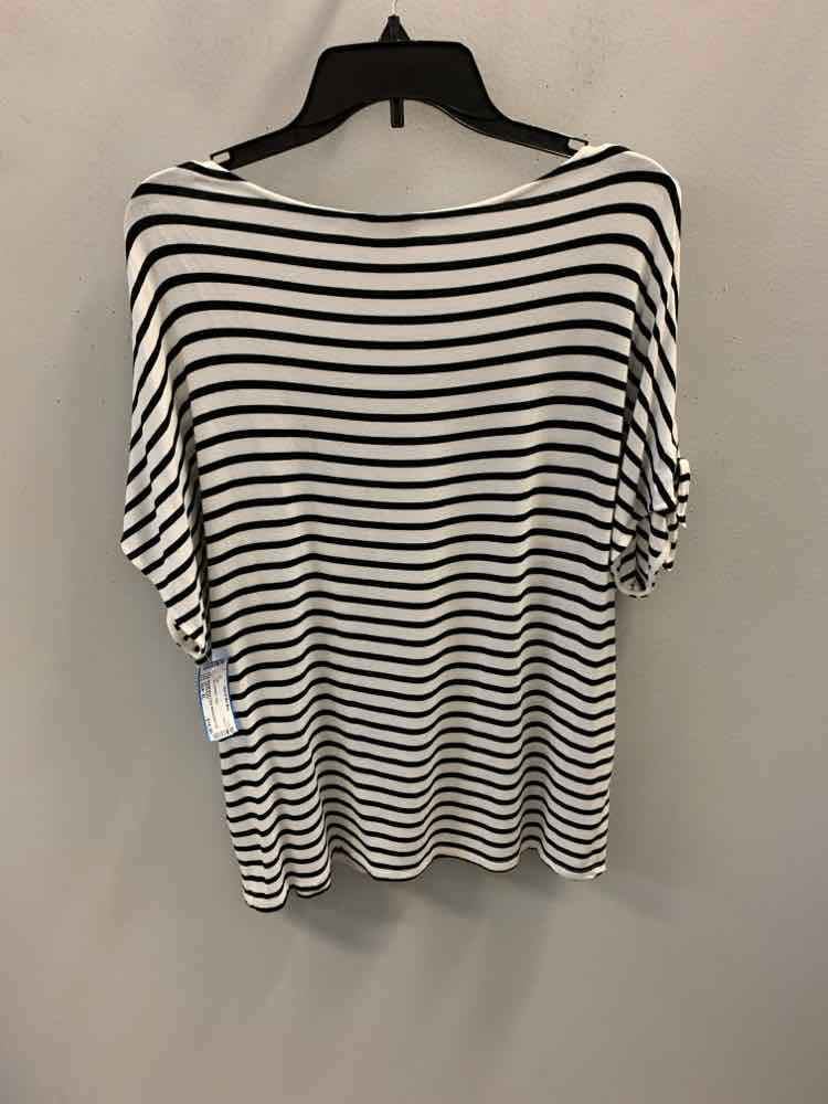 CALVIN KLEIN Tops Size XL BLK/WHT Stripe TOP