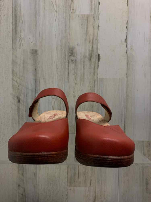 PRE-OWNED RUST Size 10.5/11 Shoes/ALEGRIA RUST MARY JANE CLOGS