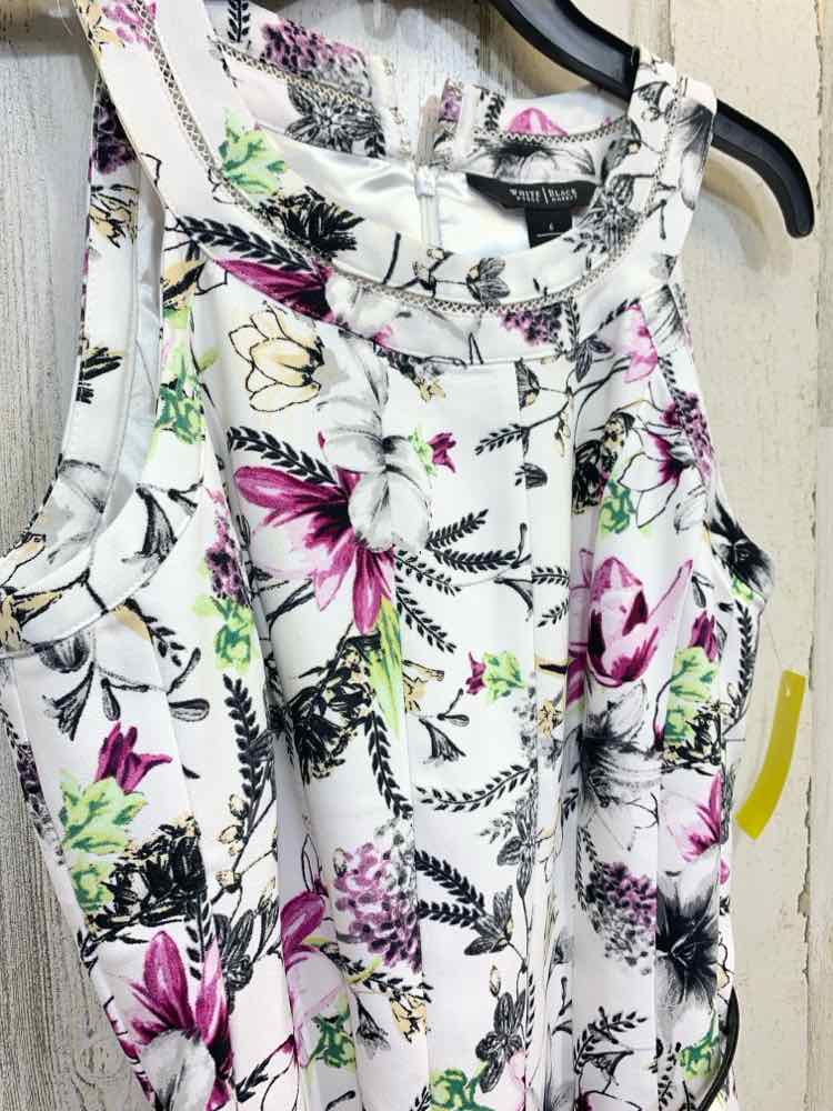 PRE-OWNED WHBM Dresses and Skirts Size 6 WHITE/PRPLE/BLACK/GREEN/TAN Dress/A-LIN