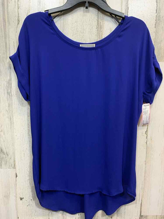 PRE-OWNED PLEIONE Tops Size M Royal Blue SHORT SLEEVES Blouse