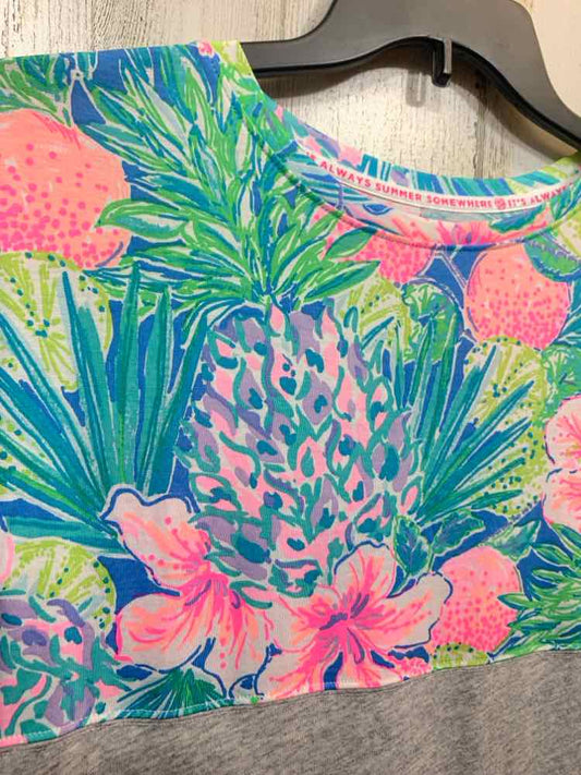 PRE-OWNED LILLY PULITZER Dresses and Skirts Size XS Gray Floral Dress