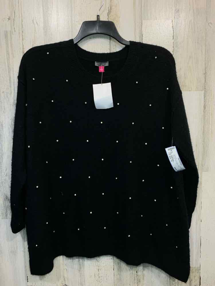 NWT VINCE CAMUTO Size 1X PLUS SIZES Black LONG SLEEVES SWEATER
