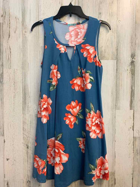 PS KATE Dresses and Skirts Size S BLU/PINK Floral SLEEVELESS Dress