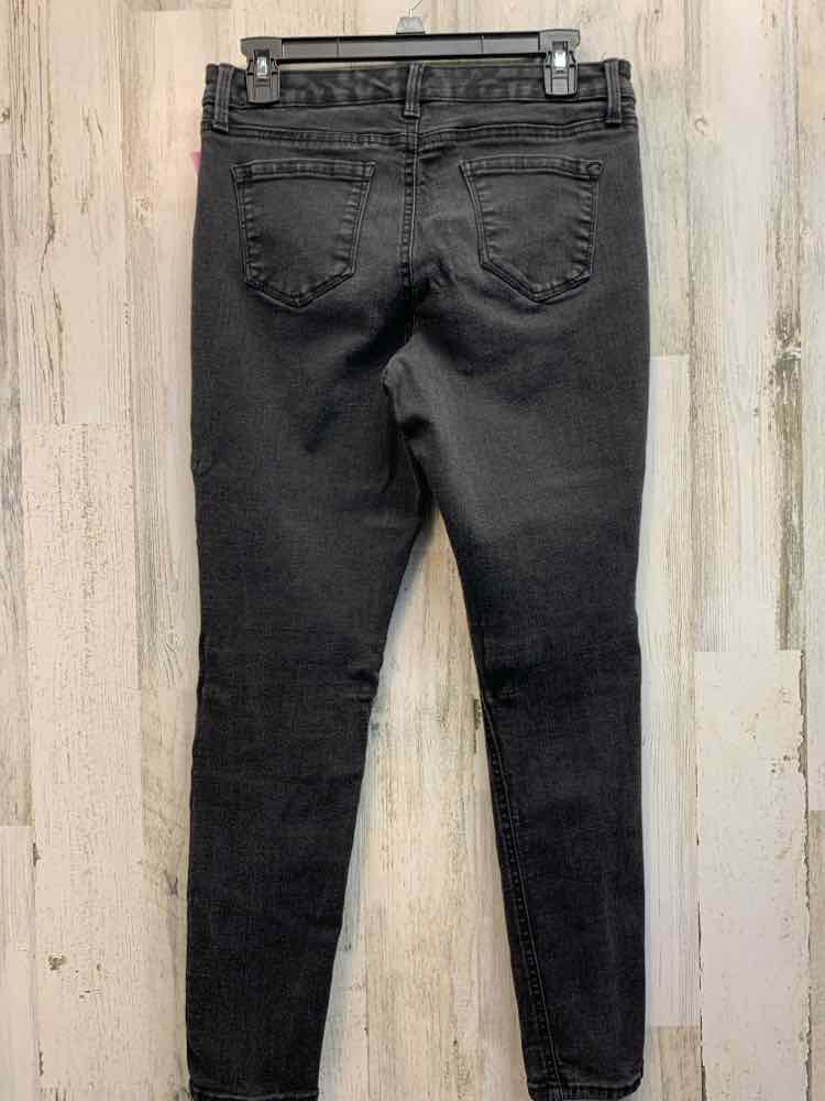 PRE-OWNED Size 10 CROWN & IVY BOTTOMS Black Denim DENIM Solid JEANS Jeans/BLACK
