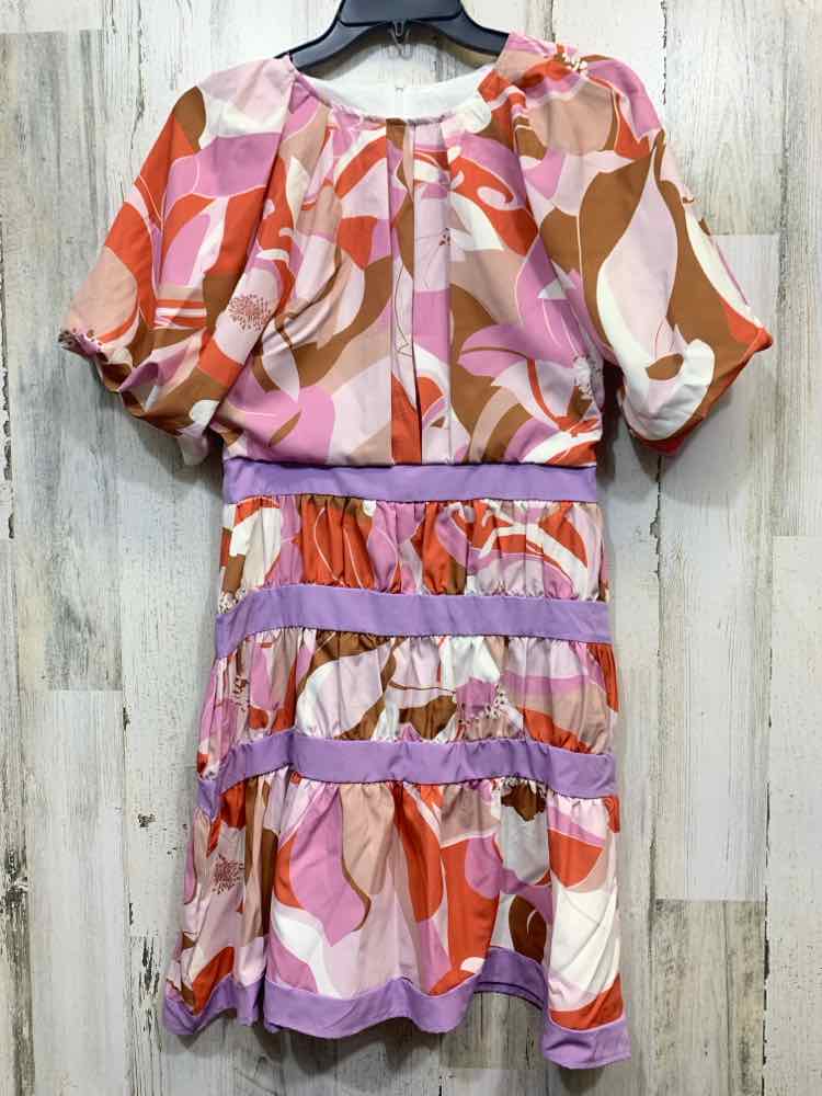 PRE-OWNED Dresses and Skirts Size S LAVENDER/PUMPKIN/TAN/WHITE ABSTRACT Dress/AB