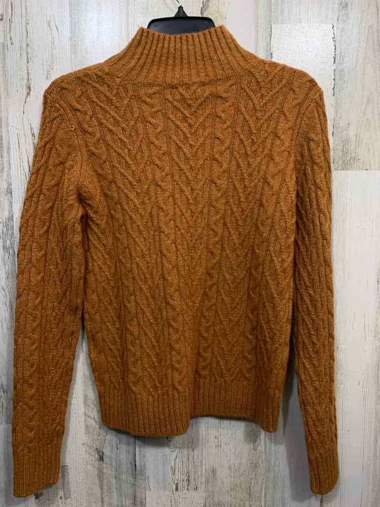 NWT ON 34TH Size XXS Tops Brown CABLE KNIT LONG SLEEVES MOCK NECK  SWEATER