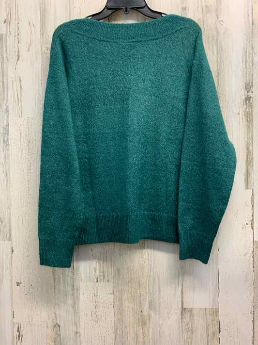 PRE-OWNED GAP Tops Size S Green Solid SWEATER Sweater/LONG SLEEVE GREEN V-CUT SW