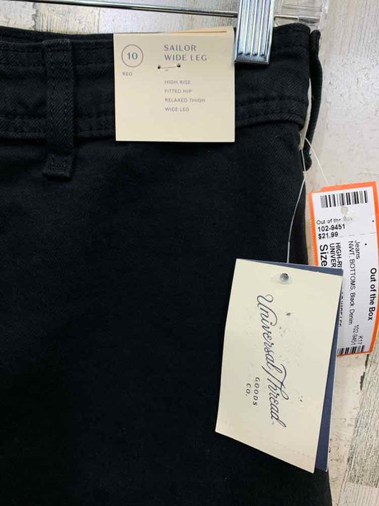 NWT Size 10 UNIVERSAL THREADS BOTTOMS Black DenimHIGH-RISE SAILOR WIDE LEG