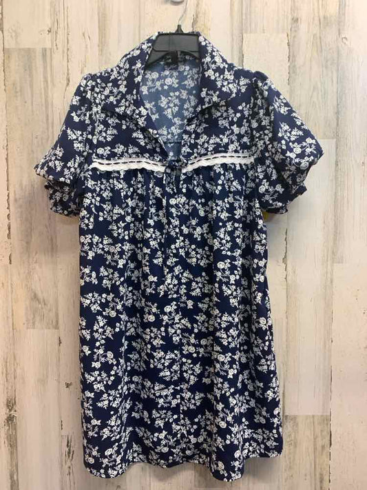 NWT GIGIO Dresses and Skirts Size M NAVY/WHT Floral SUNDRESS Dress/NAVY/WHITE FL