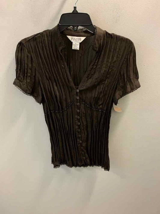 ALLISON TAYLOR Tops Size M Brown SHORT SLEEVES TOP