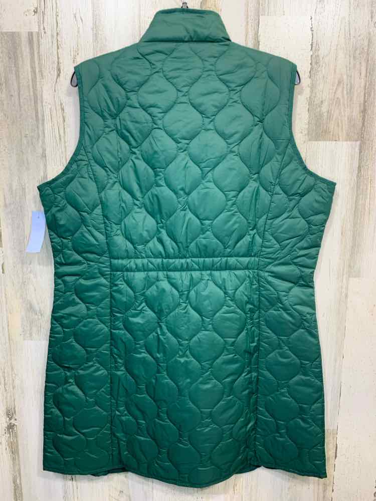 PRE-OWNED COLDWATER CREEK Size L JACKETS / COATS GREEN QUILTED FRONT ZIP VEST