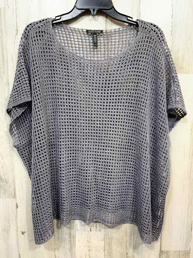 PRE-OWNED EILEEN GRAY OPEN-KNIT TUNIC SWEATER