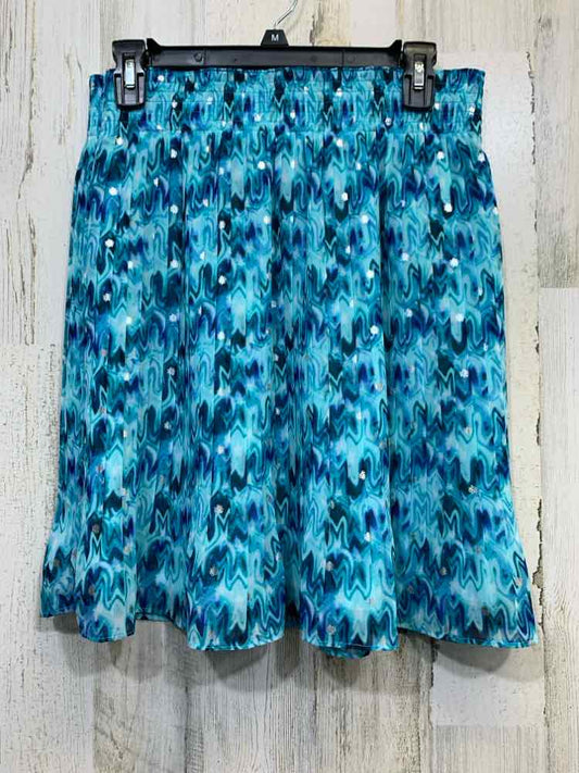 PRE-OWNED WHITE HOUSE/BLACK MARKET Dresses and Skirts AQUA/NAVY/SILVER MIDI Midi