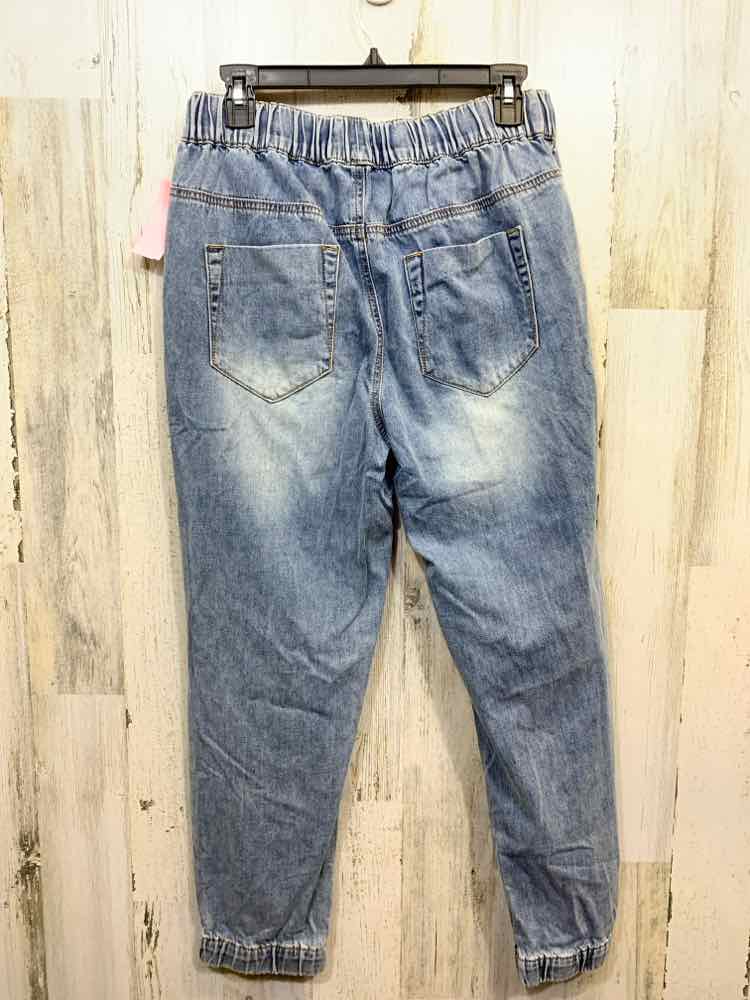 PRE-OWNED Size 12S MAURICES BOTTOMS Blue DISTRESSED JOGGER JEANS