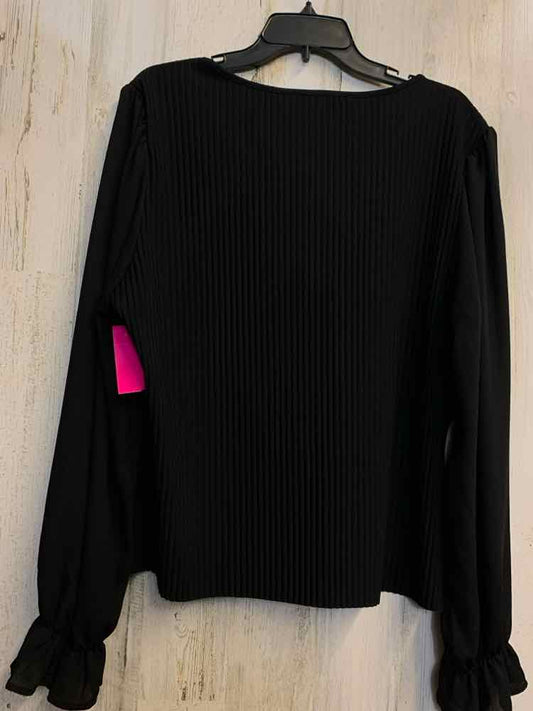 PRE-OWNED MARC NEW YORK Tops Size XL Black Solid LONG SLEEVES TOP/BLACK LONG SLE