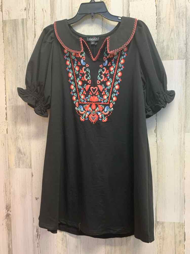 NWT GIGIO Dresses and Skirts Size S BLACK/GREEN/LGHT BLUE/CORAL SUNDRESS Dress/B