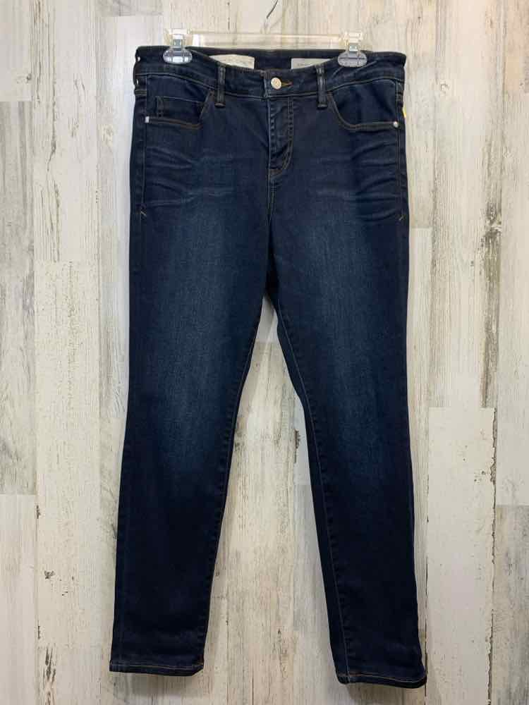 Size 30P PILCRO AND THE LETTERPRESS BATH ASSESORIES DARK BLUE FLAT FRONT WRINKLE