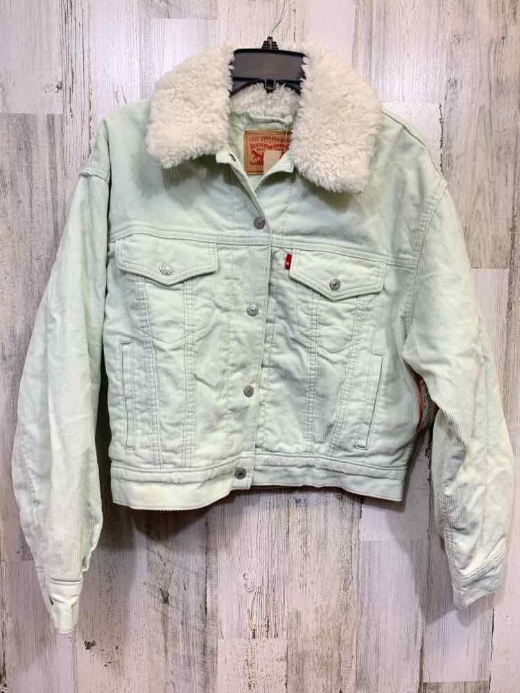 NWT LEVIS JACKETS / COATS Size XS MINT GREEN Corduroy LONG SLEEVE Jacket/BUTTON