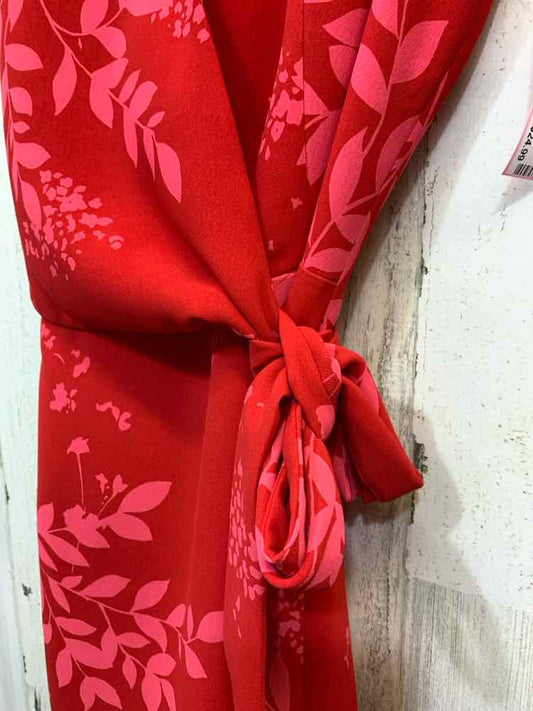 PRE-OWNED JONES NEW YORK Dresses and Skirts Size 12P RED/PINK TROPICAL Dress/RED