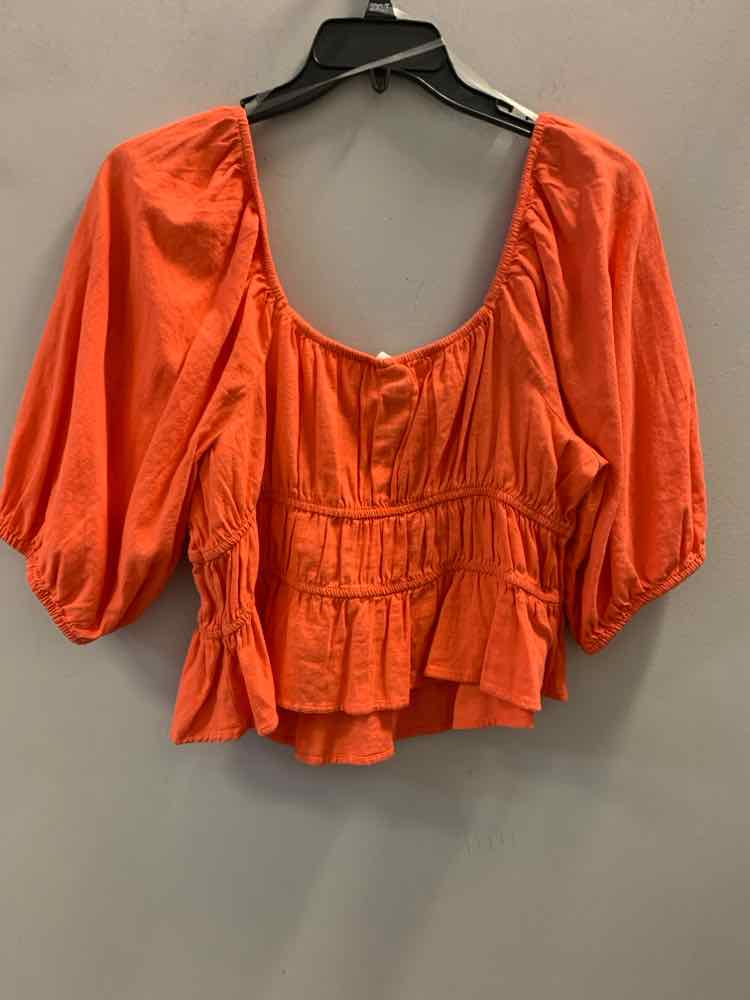 NWT A NEW DAY PLUS SIZES Size XXL Orange 3/4 SLEEVE TOP