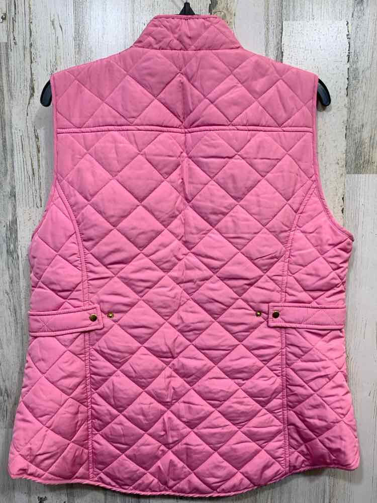 PRE-OWNED CROWN & IVY Size XL JACKETS / COATS Pink ZIP UP QUILTED Vest