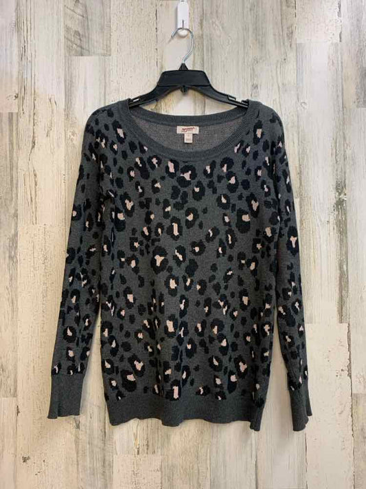 ARIZONA Tops Size S CHARCOAL/BLK LEOPARD SWEATER Sweater