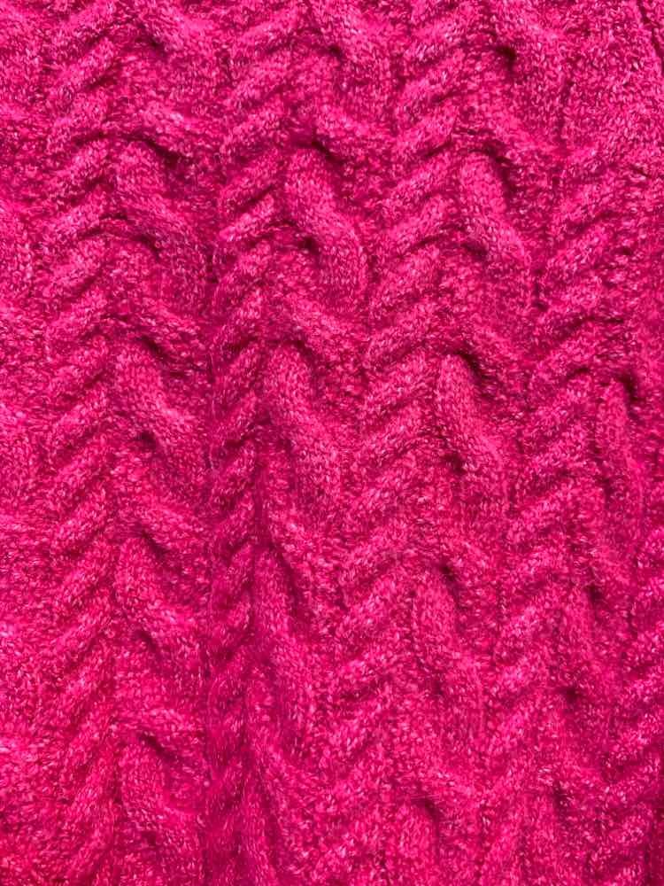 NWT ON 34TH Size XL Tops Pink CABLE KNIT LONG SLEEVE CREW NECKLINE SWEATER