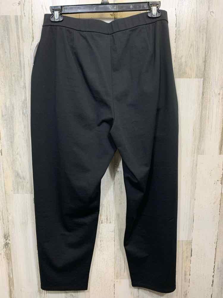 PRE-OWNED EILEEN FISHER Size XL BOTTOMS Black STRAIGHT Pants