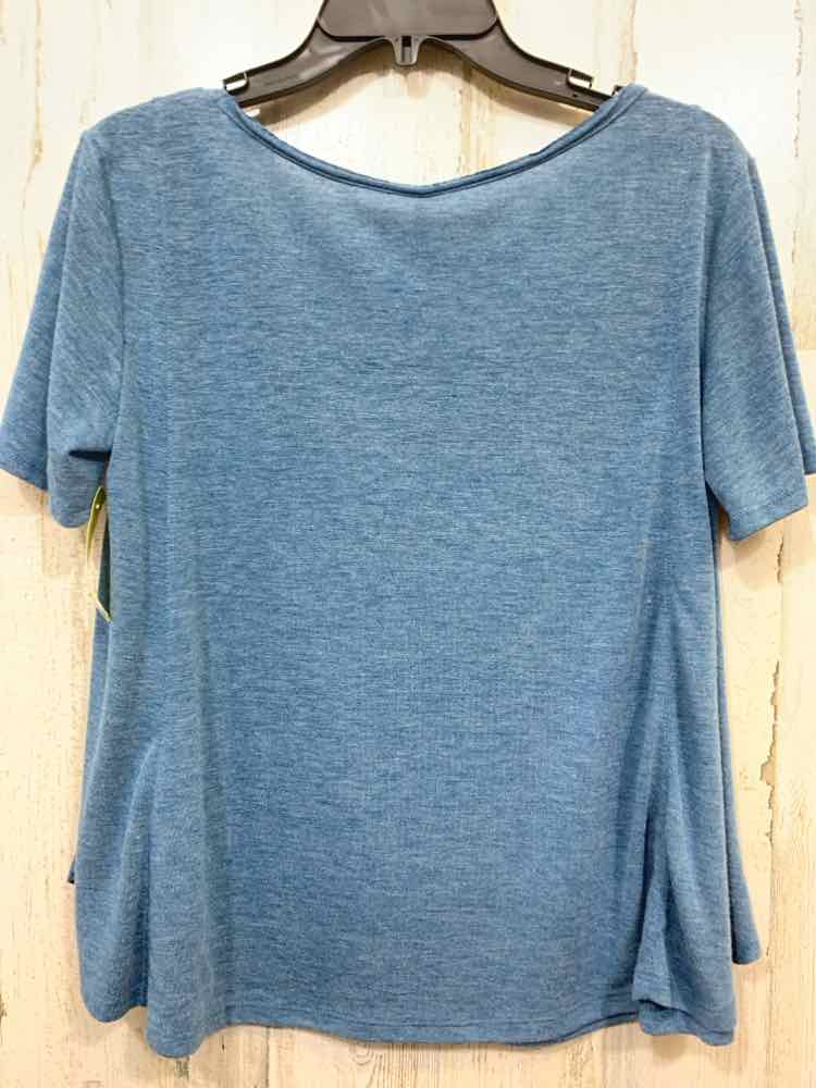 NWT SOFT GOODS BY COLOR THREAD/SHORT-SLEEVE HEATHERED JERSEY KNIT SCOOP NECK