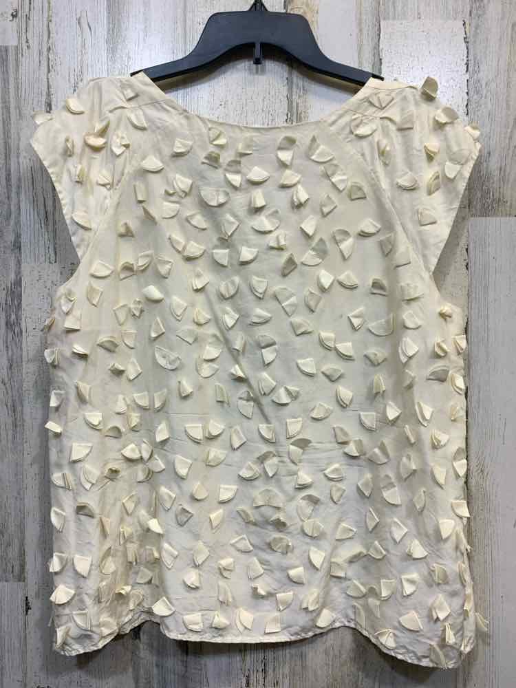 PRE-OWNED TALBOTS Tops Size 14 Cream SHORT SLEEVES Shirt/CREAM SHORT SLEEVE TOP