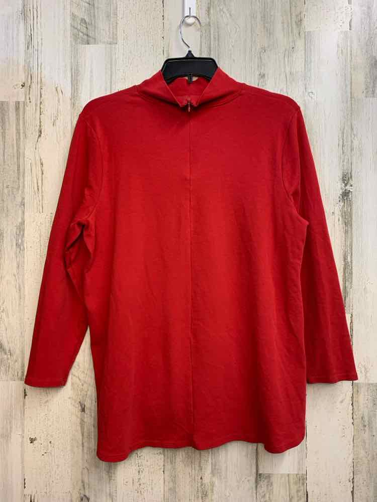 CHICOS PLUS SIZES Size 4 Red TURTLENECK Turtleneck