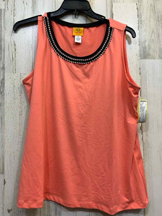 PRE-OWNED RUBY RD Tops Size 1X SALMON SLEEVELESS Blouse