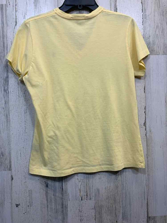 PRE-OWNED POLO Tops Size M Yellow SHORT SLEEVES/V NECK T-shirt