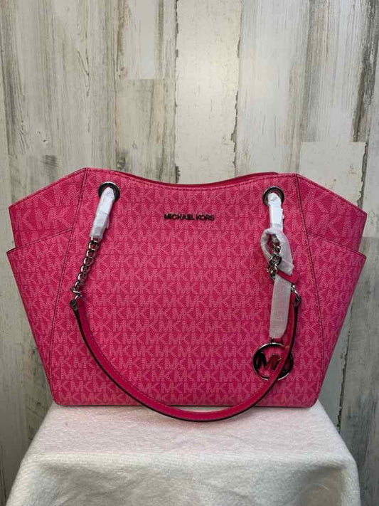 MICHAEL KORS HOT PINK Purse/DRAGON FRUIT COLOR TOTE/JET SET TRAVEL