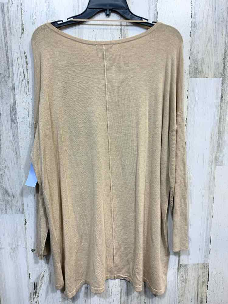 NWT STYLE & CO Size 1X Tops Gold Solid LONGSLEEVE Shirt