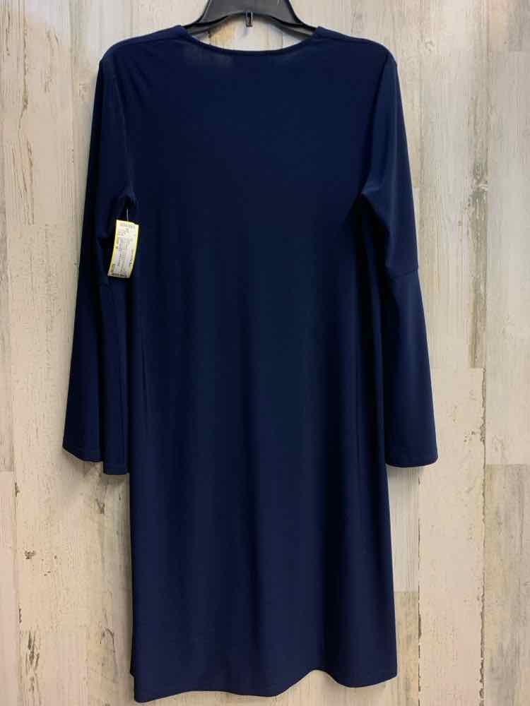 PRE-OWNED SOFT WORKS Dresses and Skirts Size M NAVY BLUE LONG SLEEVES Dress/V-NE