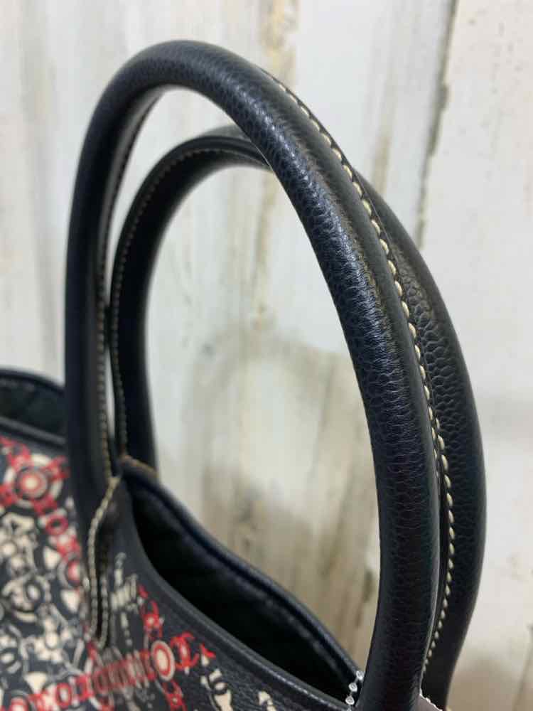 PRE-OWNED CHANEL BLK/WHT/RED Handbag