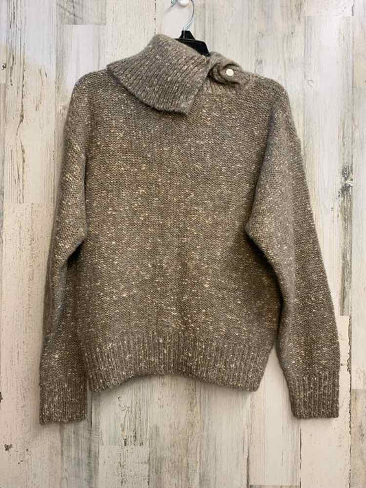 POINT OF VIEW Tops Size 38 Tan MARLED SWEATER Sweater