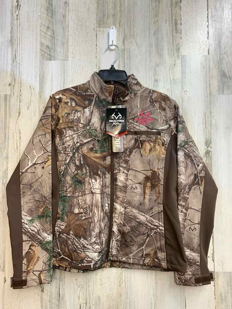 NWT REALTREE JACKETS / COATS Size M BRN/GRN Camoflage LONG SLEEVES Jacket/WINDPR