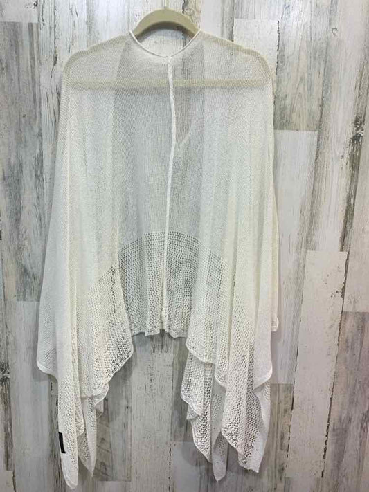 PRE-OWNED Tops Size One Size White Lace SHORT SLEEVES Cardigan/BAT SLEEVE/ OPEN