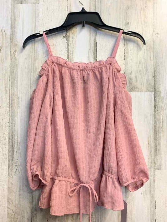 NWT BCX Tops Size L Pink OFF THE SHOULDER TOP