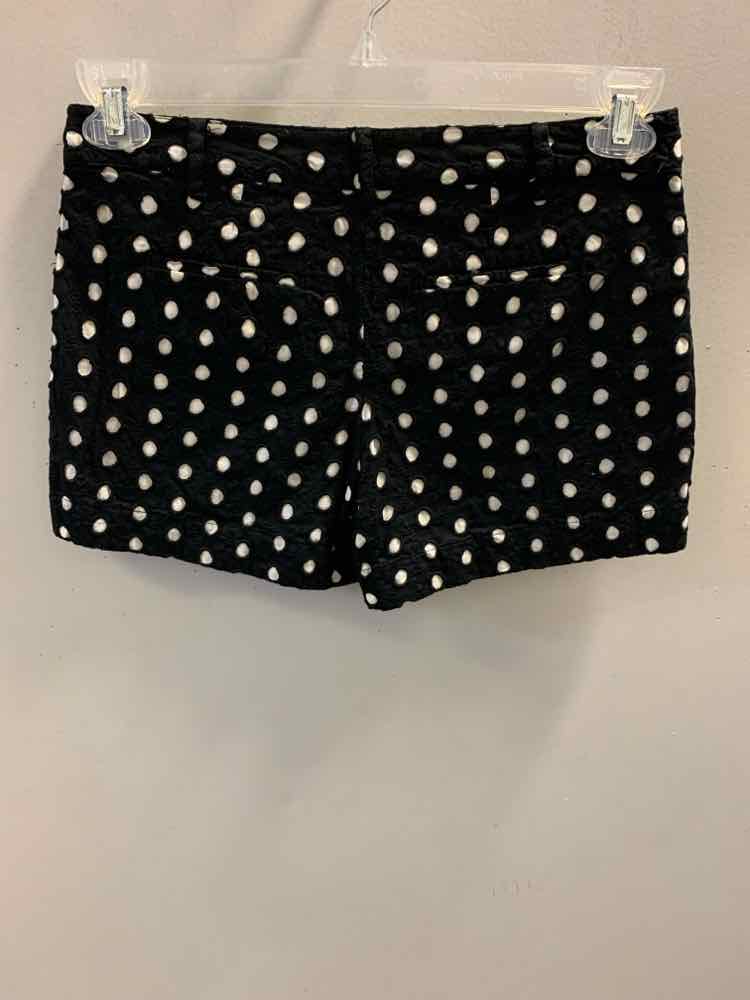 Size 0 LOFT BOTTOMS BLK/WHT Polka Dot Shorts