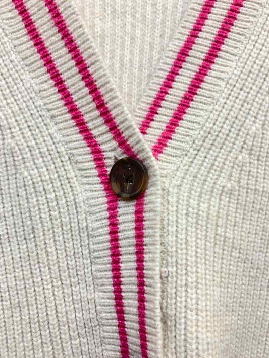 NWT ON 34TH Size XL Tops PNK/BGE RIB KNIT LONG SLEEVES V NECK  SWEATER CARDIGAN