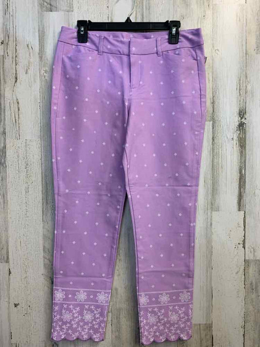 PRE-OWNED Size 10 OLD NAVY BOTTOMS LAVENDAR MINI/TINY FLOWERS PIXIE Pants/MINI F