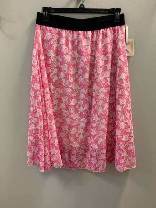 NWT LULAROE Dresses and Skirts Size L pnk/wht/blk Floral Skirt