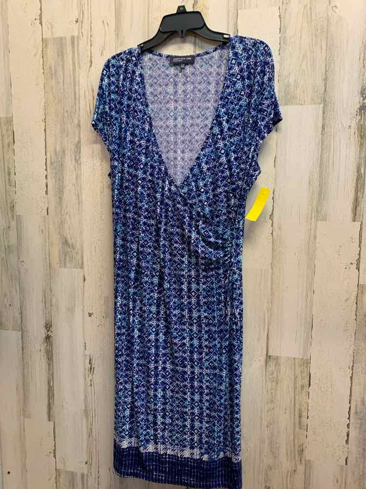 PRE-OWNED JONES NEW YORK Dresses and Skirts Size XL BLUE/PURPLE/WHITE Dress