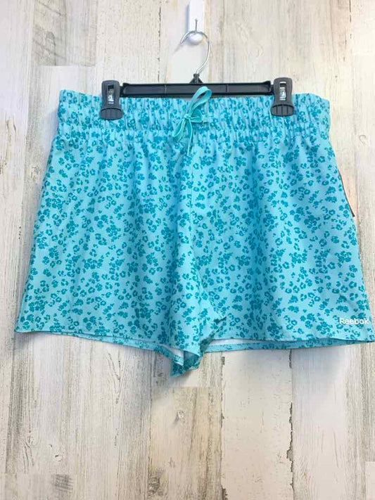 NWT Size XL REEBOK Activewear AQUA Floral SHORTS Shorts/ACTIVE SHORTS WEAR. AQUA