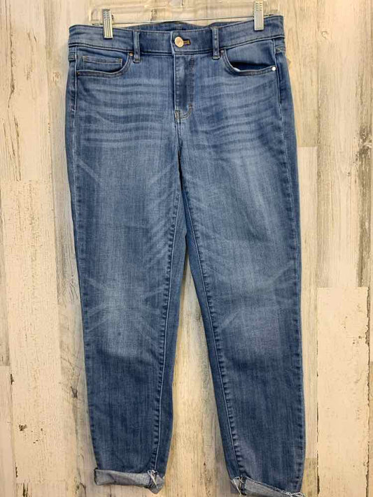 Size 4 WHITE/BLACK MARKET BOTTOMS Blue Denim MID RISE Jeans
