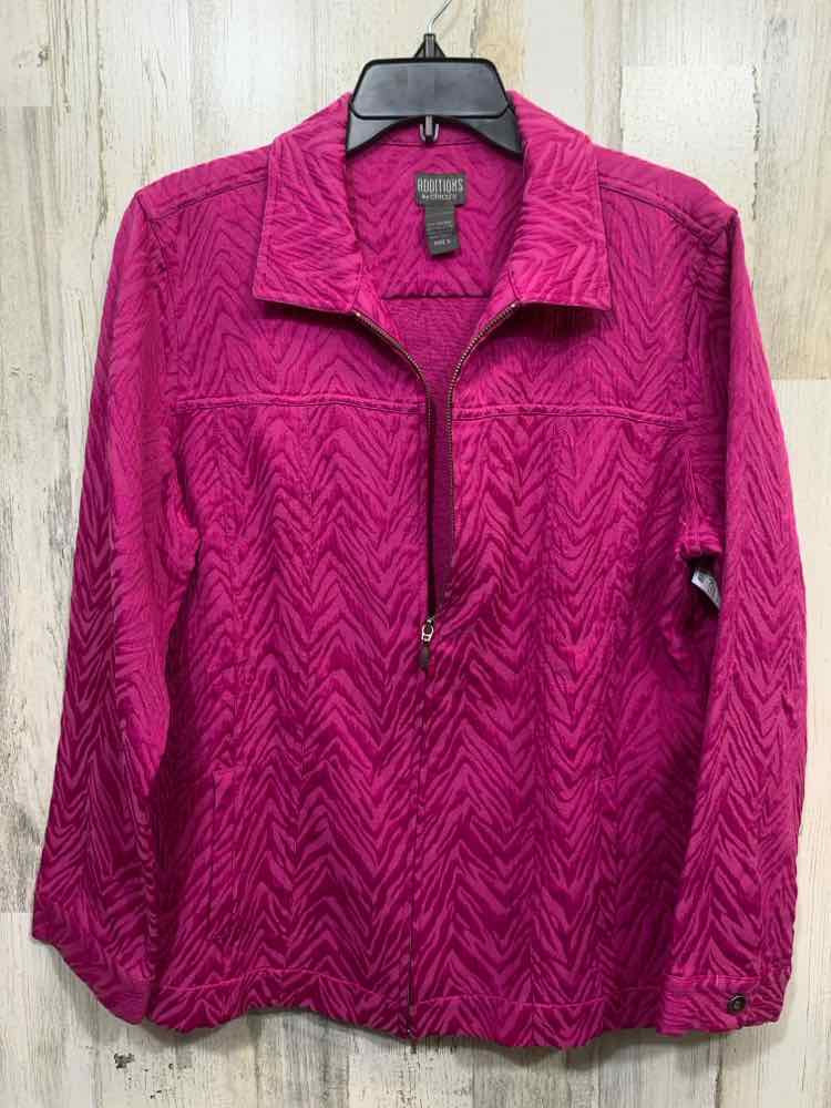 PRE-OWNED TRAVELERS BY CHICO'S Size 3 Tops BLK/BLU/AQUA ZIG ZAG Cardigan